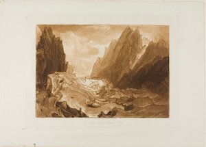 Mer de Glace、Book of Studies のプレート 50 作： Joseph Mallord William Turner