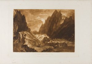 Mer de Glace、Book of Studies のプレート 50 作： Joseph Mallord William Turner