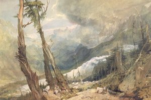 スイス、チャモウニ渓谷のメールドグラス氷河 作： Joseph Mallord William Turner