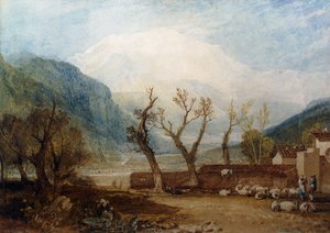 モンブラン、サランシュの聖マーティン橋から 作： Joseph Mallord William Turner