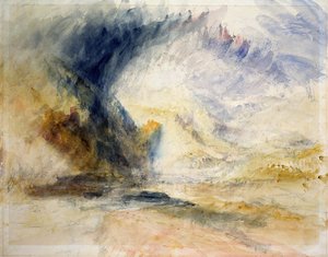マウントセントゴタード（紙に水彩） 作： Joseph Mallord William Turner