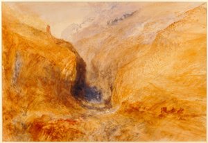 Mountainous Landscape -ターナー作。 作： Joseph Mallord William Turner