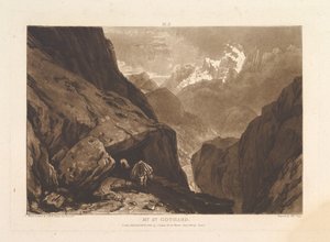 山聖Gothard Book Studies、パート2、プレート9、1808年2月20日。 作： Joseph Mallord William Turner