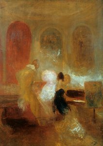 音楽パーティー、イーストカウズ城、c1835 作： Joseph Mallord William Turner