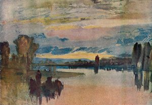 ペットワースの湖で-夜、1909 作： Joseph Mallord William Turner