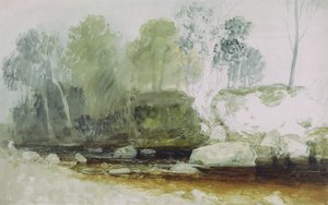 ウォッシュバーンについて：研究、c.1815（紙に水彩とグラファイト）