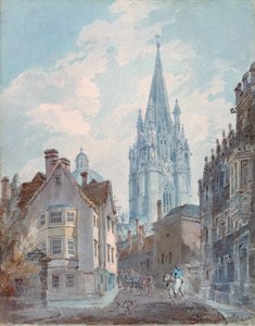 オックスフォード：オリエルレーンのセントメアリーズ、1792-1793 作： Joseph Mallord William Turner