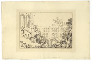 リヴォー・アビー（エッチング 作： Joseph Mallord William Turner