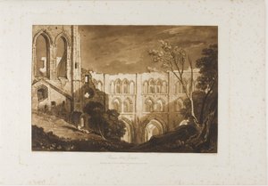 リヴォー修道院、Liber Studiorum のプレート 51 作： Joseph Mallord William Turner