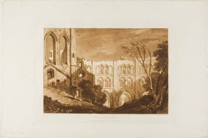 リヴォー修道院、Liber Studiorum のプレート 51 作： Joseph Mallord William Turner