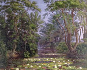 チャーウェル川の睡蓮、1851年 作： Joseph Mallord William Turner