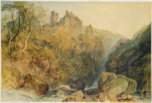 ロスリン城、ミッドロジアン (紙に水彩とガッシュ) 作： Joseph Mallord William Turner