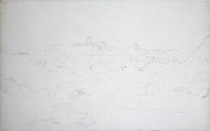スカボロー城、1801年頃（紙に鉛筆 作： Joseph Mallord William Turner