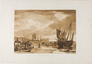 フランス海岸の情景、Liber Studiorum のプレート 4 作： Joseph Mallord William Turner