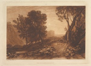 孤独、またはThe Reading Magdalen Liber Studiorum、パートXI、プレート53、1814年5月12日。 作： Joseph Mallord William Turner
