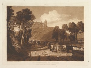 ギルフォードリベルスタジオラム近くのセントキャサリンズヒル、パートVII、プレート33、1811年6月。 作： Joseph Mallord William Turner