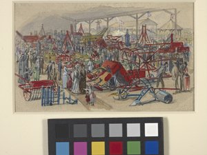 ステート フェア (オフホワイトの紙に鉛筆に水彩) 作： Joseph Mallord William Turner