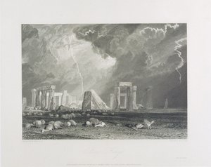 ストーンヘンジ、1829（エッチングと彫刻） 作： Joseph Mallord William Turner