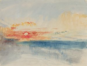 夕焼け 1845年頃（紙に水彩） 作： Joseph Mallord William Turner