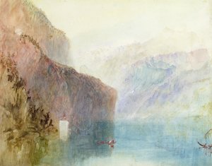 テルズチャペル、ルツェルン湖、1841年頃（紙にペンで水彩） 作： Joseph Mallord William Turner