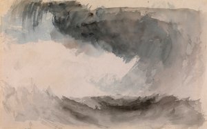 「Tempete en mer（海の嵐）Joseph Mallord William Turner（1775-1851）の水彩画 Dim 18,4x29,3 cm プライベート・コレクション 作： Joseph Mallord William Turner