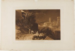 エジプトの第 10 の疫病、Liber Studiorum のプレート 61 作： Joseph Mallord William Turner