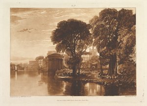 アルコーブ、アイルワースリベルスタジオラム、パートXIII、プレート63、1819年1月1日。 作： Joseph Mallord William Turner