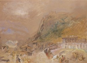 グルノーブルのバスティーユ、ラ・トロンシュ村より、1836年頃（紙に水彩画） 作： Joseph Mallord William Turner