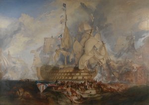 トラファルガーの海戦 1805年10月21日 作： Joseph Mallord William Turner