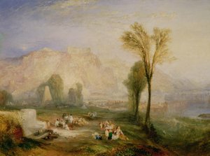 バイロンの「チルドハロルド」からの名誉の輝石（エレンブライトシュタイン）とマルソーの墓、1835 作： Joseph Mallord William Turner