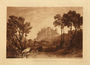 牧草地を見下ろす城 作： Joseph Mallord William Turner