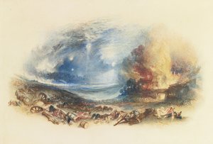 フグモンから見たウォータールーのフィールド、c。 1830 作： Joseph Mallord William Turner