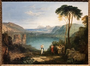 アヴェルヌスの湖、アエネアス、クマのシビル 作： Joseph Mallord William Turner