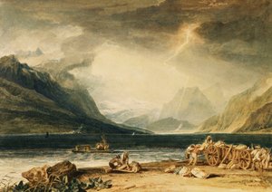 スイス、トゥーン湖、1802-10年頃（水彩） 作： Joseph Mallord William Turner