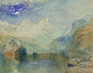 シュヴィーツとミセンのラウアーツァー湖（紙に水彩） 作： Joseph Mallord William Turner