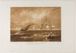The Leader Sea Piece、Liber Studiorum のプレート 20 作： Joseph Mallord William Turner