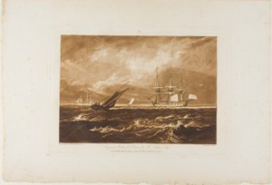 The Leader Sea Piece、Liber Studiorum のプレート 20 作： Joseph Mallord William Turner