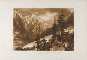 アーヴェロンの源、Liber Studiorum のプレート 60 作： Joseph Mallord William Turner