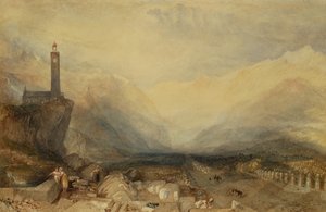 The Splugen Pass (鉛筆と水彩) 作： Joseph Mallord William Turner