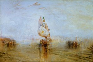 ヴェネツィアの太陽が海に行く、1843 作： Joseph Mallord William Turner
