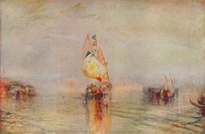ヴェネツィアの太陽が海に行く、1843年、1937年に展示 作： Joseph Mallord William Turner