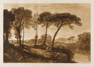 ミネルバ メディカ神殿、Liber Studiorum のプレート 23 作： Joseph Mallord William Turner