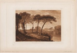 ミネルバ メディカ神殿、Liber Studiorum のプレート 23 作： Joseph Mallord William Turner