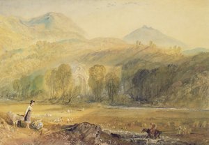 ヴァレ・クルシス修道院、デンビグシャー、1826年頃（紙に水彩画） 作： Joseph Mallord William Turner
