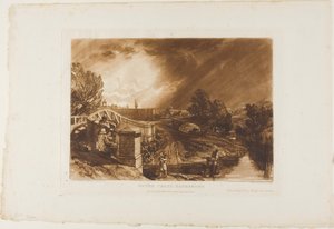 クレソン採集者、リベル スタジオラムのプレート 62 作： Joseph Mallord William Turner