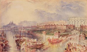 ホワイトホール、1835年頃（紙に水彩画）