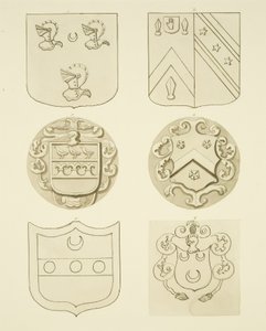 墓石に描かれた紋章（水彩・紙 作： Joseph Manning