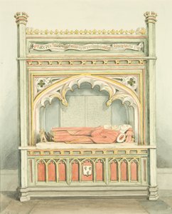 St Mary RedcliffeのWilliam Canyngesの記念碑（紙に水彩画