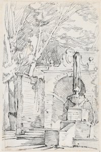 ティヴォリのエステ家別荘の庭園にあるポモナの噴水 作： Joseph Marie Vien
