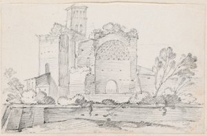 フォーラムのヴィーナスとローマの神殿の遺跡 作： Joseph Marie Vien